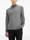 Allsaints Turtleneck Logo Sweater In Burgundy