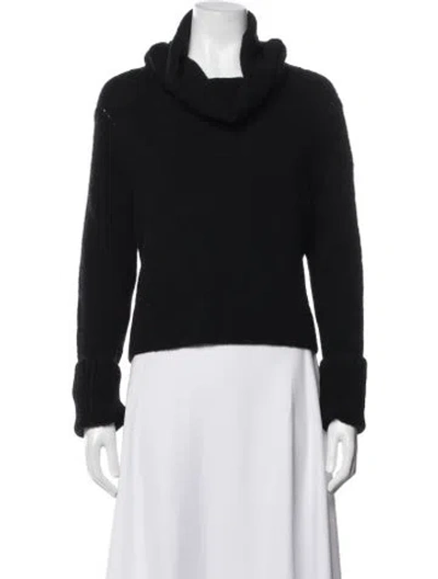 Pre-owned Allsaints Turtleneck Sweater In Black