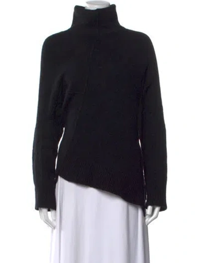 Pre-owned Allsaints Turtleneck Sweater In Black