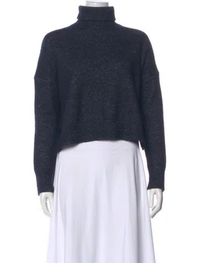 Pre-owned Allsaints Turtleneck Sweater In Blue