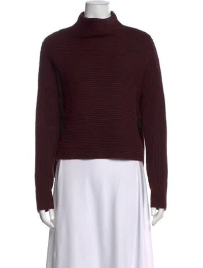 Pre-owned Allsaints Turtleneck Sweater In Burgundy