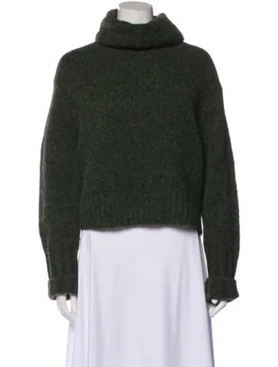 Pre-owned Allsaints Turtleneck Sweater In Green