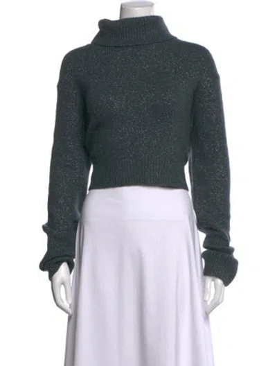 Pre-owned Allsaints Turtleneck Sweater In Green