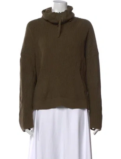 Pre-owned Allsaints Turtleneck Sweater In Green