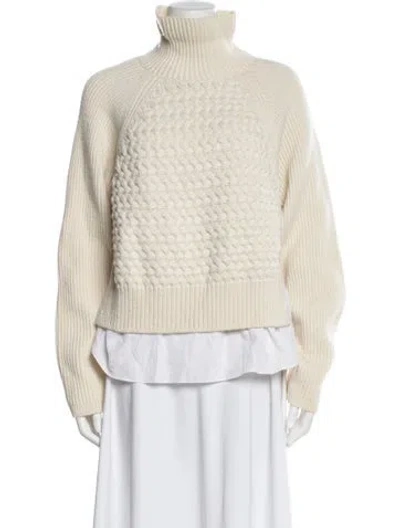 Pre-owned Allsaints Turtleneck Sweater In Neutral