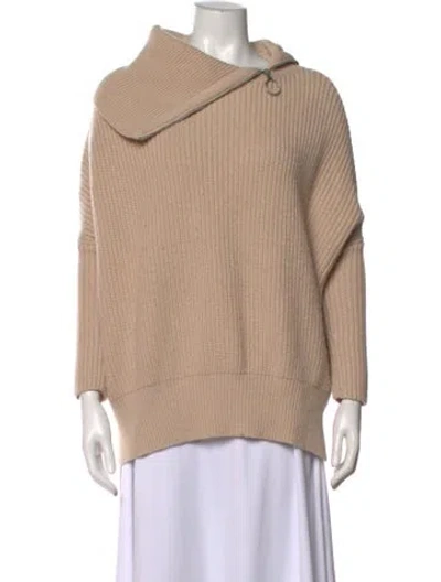 Pre-owned Allsaints Turtleneck Sweater In Neutral