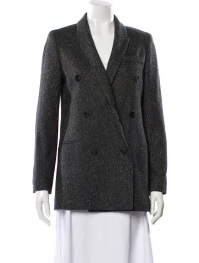Pre-owned Allsaints Tweed Pattern Blazer In Gray