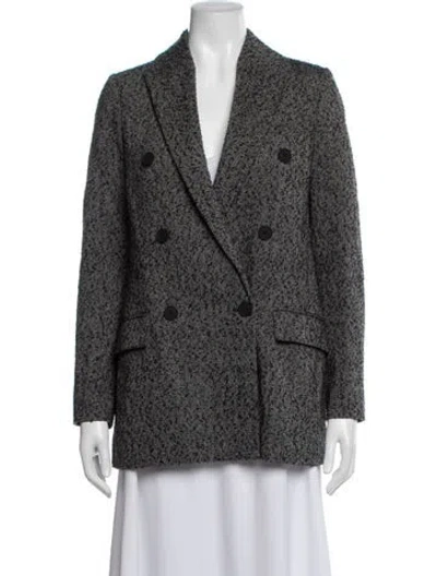 Pre-owned Allsaints Tweed Pattern Blazer In Grey