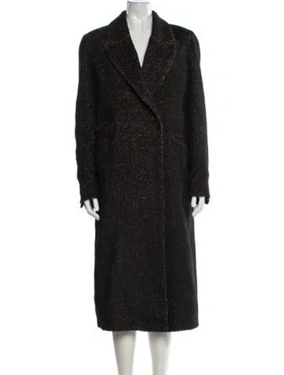 Pre-owned Allsaints Tweed Pattern Coat In Gray