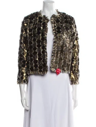 Pre-owned Allsaints Tweed Pattern Evening Jacket In Multi