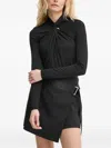 Allsaints Twist-detail Blouse In Black