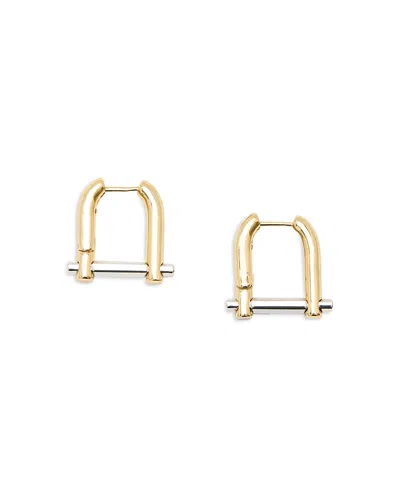 Allsaints Two Tone Industrial Hoop Earrings In Multi