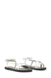 Allsaints Tyla Ankle Strap Sandal In Silver
