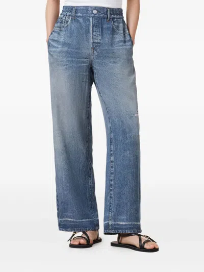 Allsaints Tyler Elasticated-waist Jeans In Blue