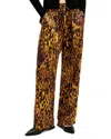Allsaints Tyler High Rise Abstract Print Pants In Teresa Deep Yellow