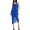 Allsaints Ulla Mesh Draped Midi Dress