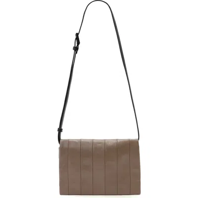 Allsaints Uma Leather Crossbody Bag In Brown