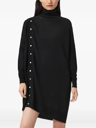 ALLSAINTS UMI ROLL-NECK MINI DRESS