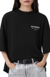 Allsaints Under Amelie Oversize Cotton Graphic T-shirt In Black