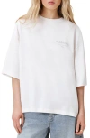 Allsaints Under Amelie Oversize Cotton Graphic T-shirt In White