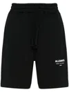 Allsaints Mens Jet Black Underground Logo-print Recycled-polyamide Swim Shorts Xl In Black