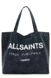 Allsaints Underground Aci Denim Tote In Costello Blue