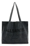 Allsaints Underground Aci Denim Tote In Navy