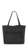 Allsaints Underground Aci Denim Tote In Jackson Blue