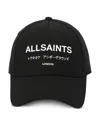 Allsaints Underground Baseball Cap In Black