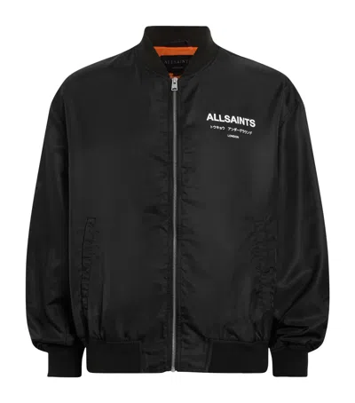 Allsaints Underground Bomber Jacket In Black