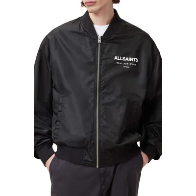Allsaints Underground Bomber Jacket In Black