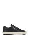 Allsaints Underground Leather Low Top In Black
