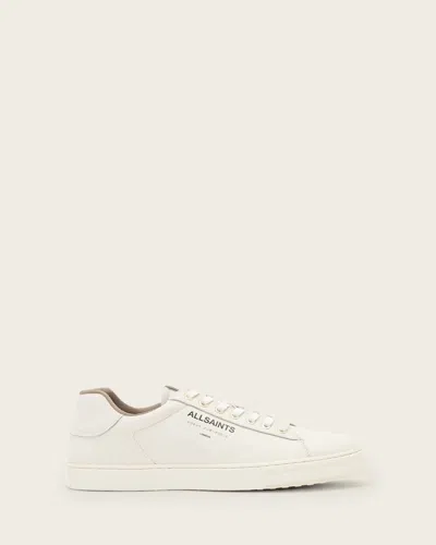 Allsaints Underground Leather Low Top Sneakers In White