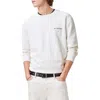 Allsaints Underground Relaxed Fit Crew Neck Sweatshirt In Ashen White/snake