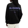 Allsaints Underground Logo Organic Cotton Graphic Sweatshirt In Jet Black/purple