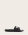 Allsaints Underground Logo Slip On Slides In Black