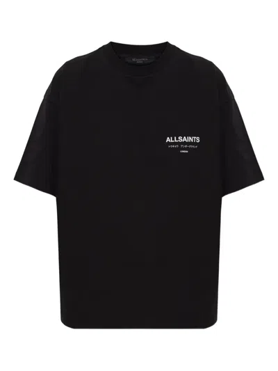 Allsaints Underground Logo T-shirt In Black
