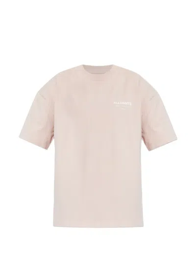 Allsaints Underground Logo-print T-shirt In Pink