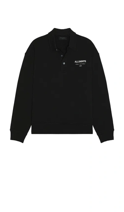 ALLSAINTS UNDERGROUND LONG SLEEVE POLO SHIRT