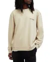 Allsaints Underground Organic Cotton Graphic Sweatshirt In Boston Taupe