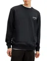 Allsaints Underground Organic Cotton Graphic Sweatshirt In Jet Black