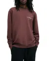 Allsaints Mens Deep Mauve Pur Underground Graphic-print Cotton Sweatshirt In Moretti Red