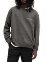 Allsaints Underground Logo Organic Cotton Graphic Sweatshirt In Shaded Grey