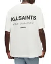 Allsaints Underground Organic Cotton Logo Graphic Tee In White