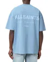 Allsaints Underground Organic Cotton Logo Graphic Tee In Bondi Blue