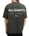 Allsaints Underground Organic Cotton Logo Graphic Tee In Grange Green