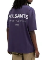 Allsaints Underground Organic Cotton Logo Graphic Tee In Lapis Purple