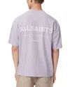 Allsaints Underground Organic Cotton Logo Graphic Tee In Purple