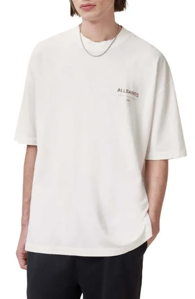 Allsaints Underground Oversize Graphic T-shirt In White