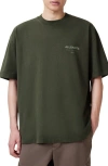 Allsaints Underground Oversized Crew Neck T-shirt In Kombu Green
